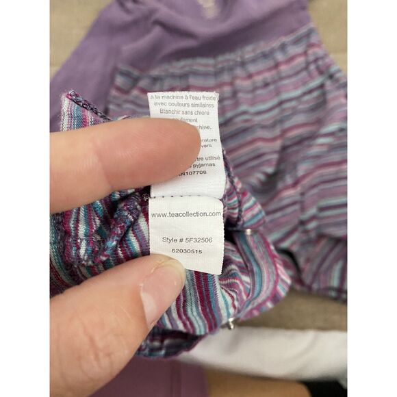 Tea Purple Striped Romper 6-12 mo - South America Collection - Picture 4 of 5